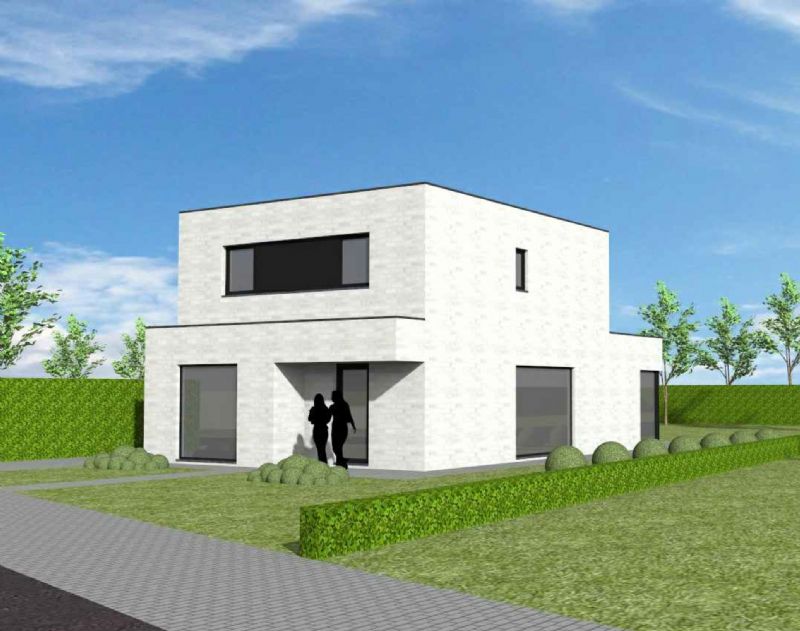 Nieuw te bouwen alleenstaande woning met vrije keuze van architectuur te Geraardsbergen.